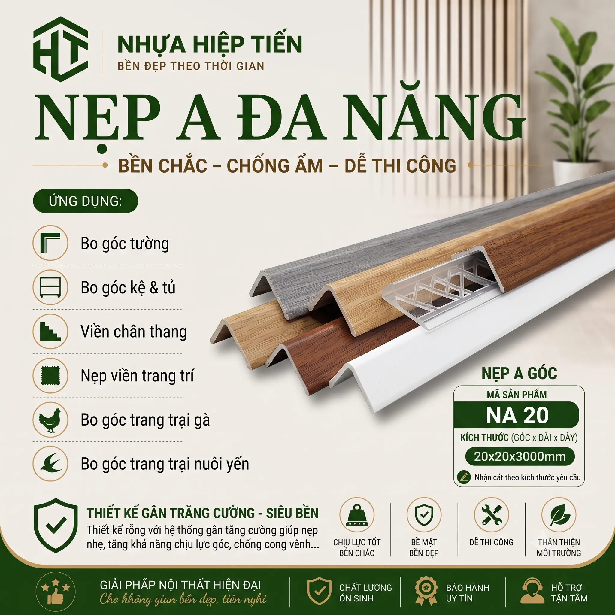 Nẹp A Cao Cấp – Chi Tiết Nhỏ Quyết Định Sự Hoàn Thiện Của Cả Công Trình Ốp Tường