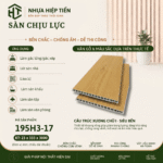 Sàn Nhựa Chịu Lực Giả Gỗ 3m – Ván Sàn SPC Lõi Đặc Lót Gác Lửng | Nhựa Hiệp Tiến - Vàng Nâu Gỗ Thông Sọc