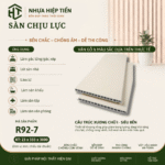 Sàn Nhựa Chịu Lực Giả Gỗ 3m – Ván Sàn SPC Lõi Đặc Lót Gác Lửng | Nhựa Hiệp Tiến - Trắng Kem Sang Trọng