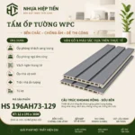 Tấm Ốp Tường Lam Sóng Nhựa Giả Gỗ – Xu Hướng Trang Trí Nội Thất Hiện Đại - Xám Đá Phiến