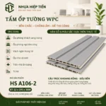 Tấm Ốp Tường Lam Sóng Nhựa Giả Gỗ – Xu Hướng Trang Trí Nội Thất Hiện Đại - Xám Tro Gỗ Xoài