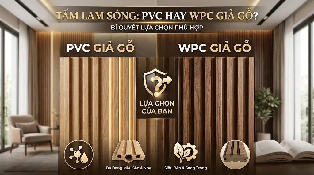 Tấm Lam Sóng PVC Hay WPC Giả Gỗ? So Sánh Chi Tiết Trước Khi Chọn